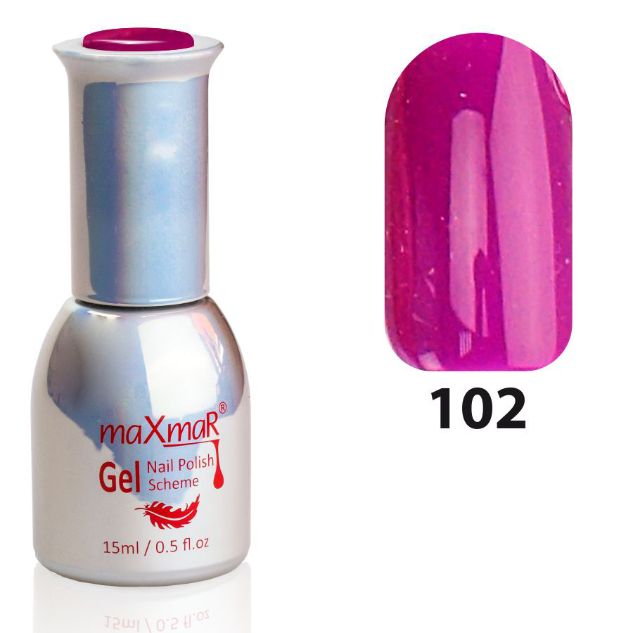 Фото Гель-лак Gel Polish M-15 № 102 Червоно-фіолетовий