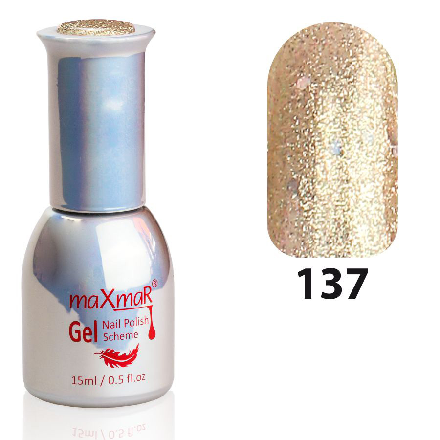Фото Гель-лак Gel Polish M-15 № 137 Срібло з шиммером