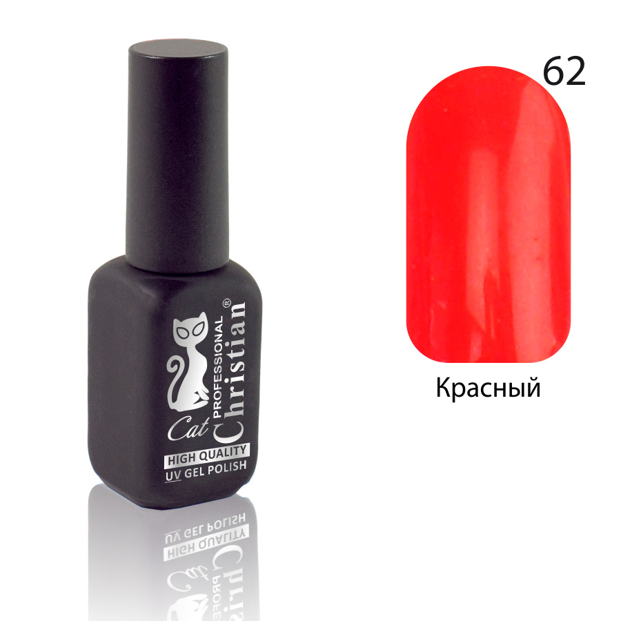 Фото Гелеві системи Гель-лак CGP-10HQ №62 15ml Червоний