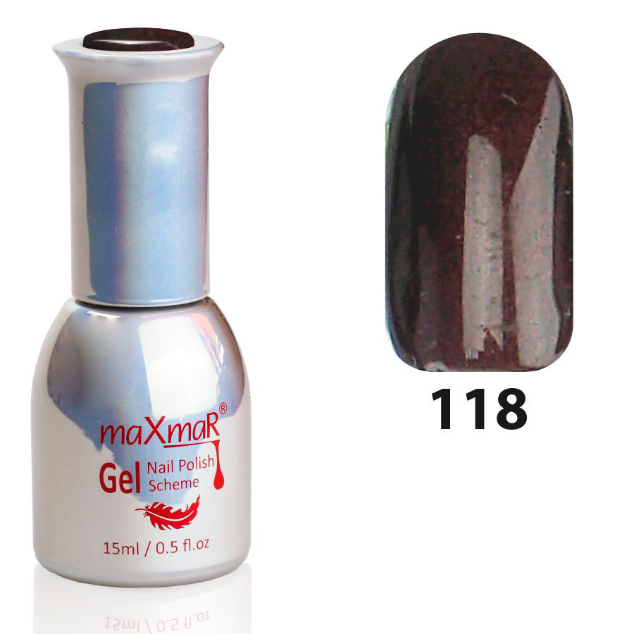 Фото Гель-лак Gel Polish M-15 № 118 Темна родзинка
