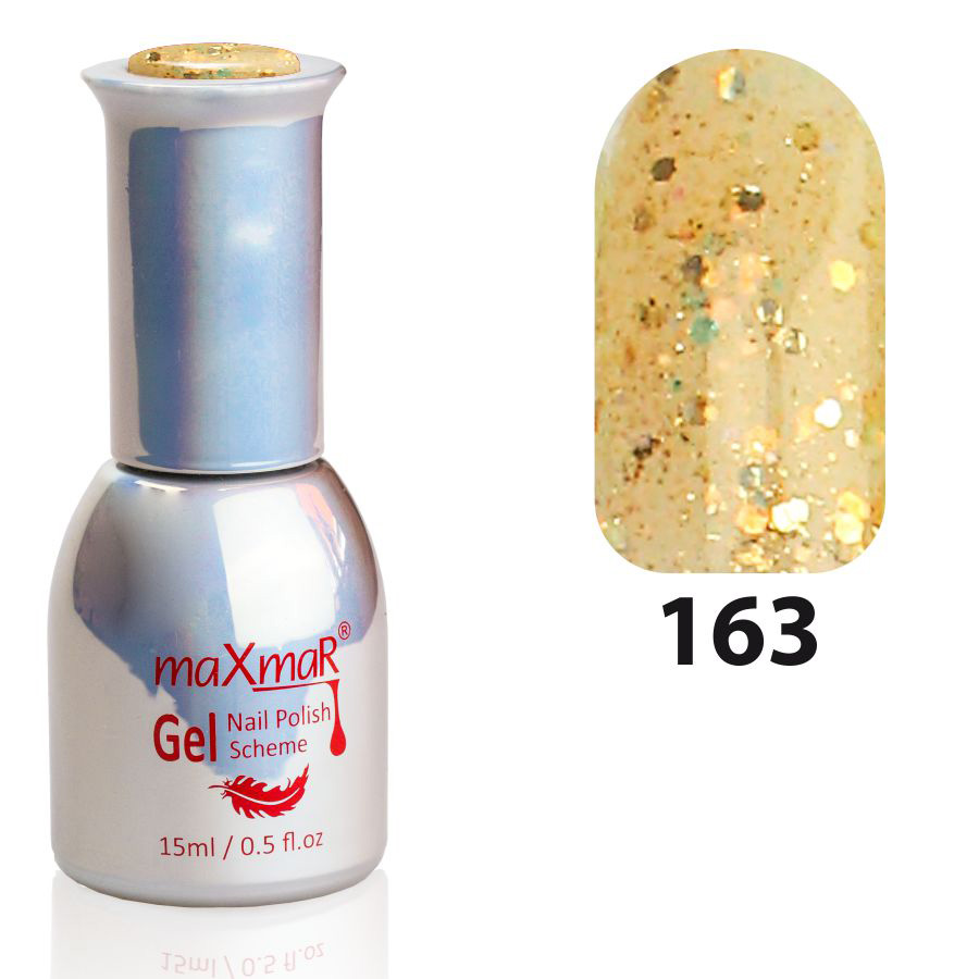 Фото Гель-лак Gel Polish M-15 № 163 Бронза з блискітками