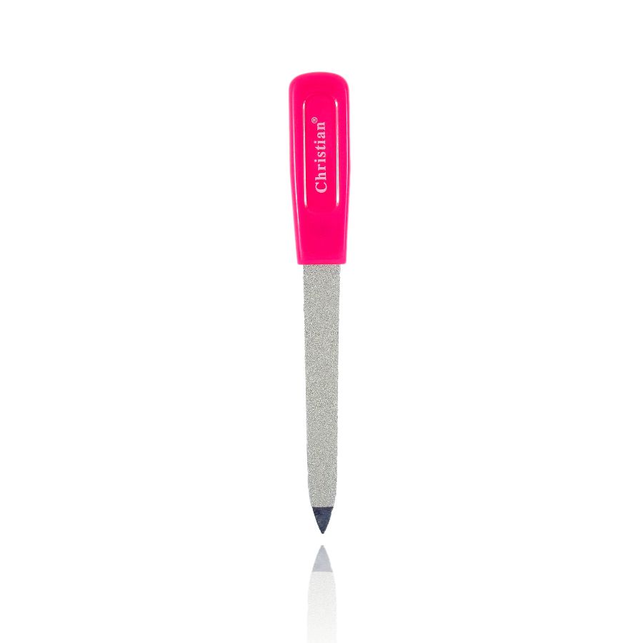 Фото Інструменти та аксесуари Пилочка для нігтів (180grit) Christian CNF-491 Dark Pink