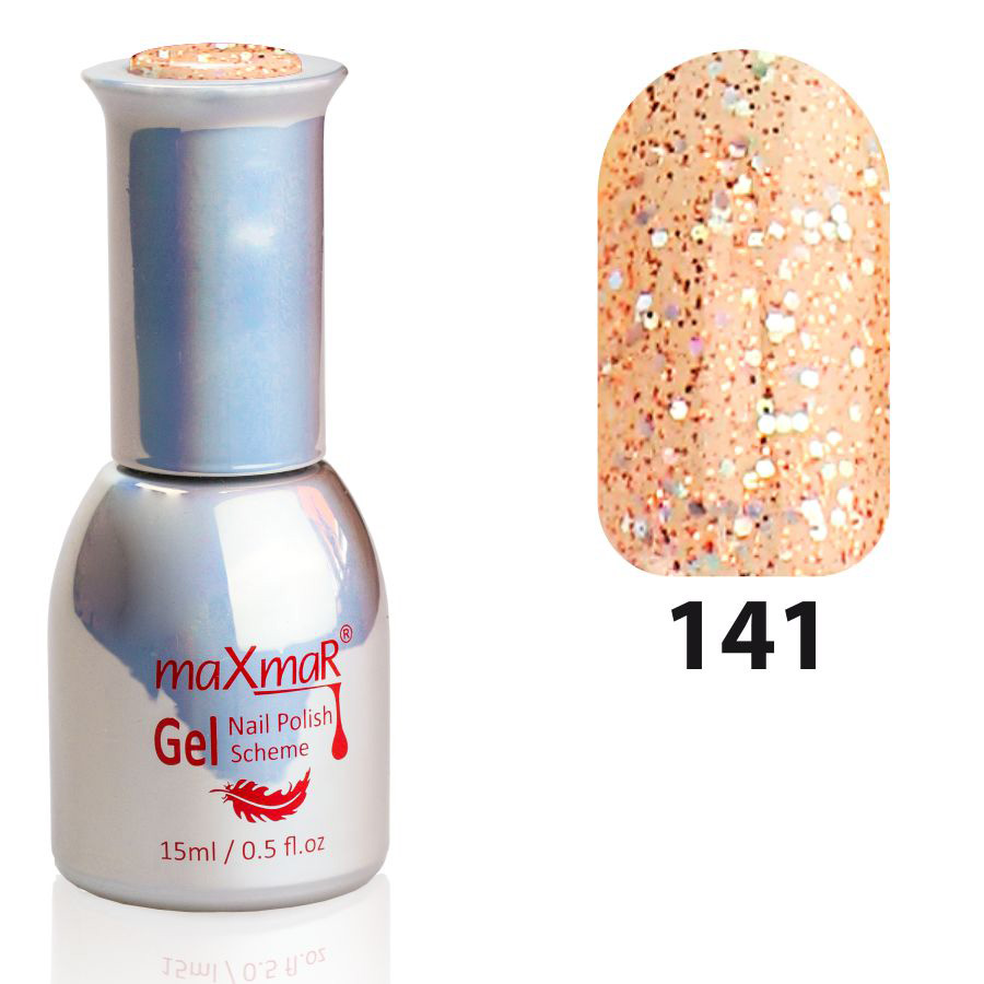 Фото Гель-лак Gel Polish M-15 № 141 Золоті блискітки
