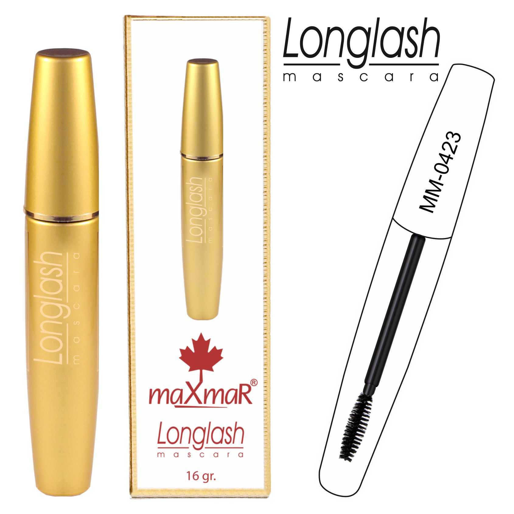 Фото Туш для вій Туш для вій Gold Mascara Longlash подовжує maXmaR MM-0423