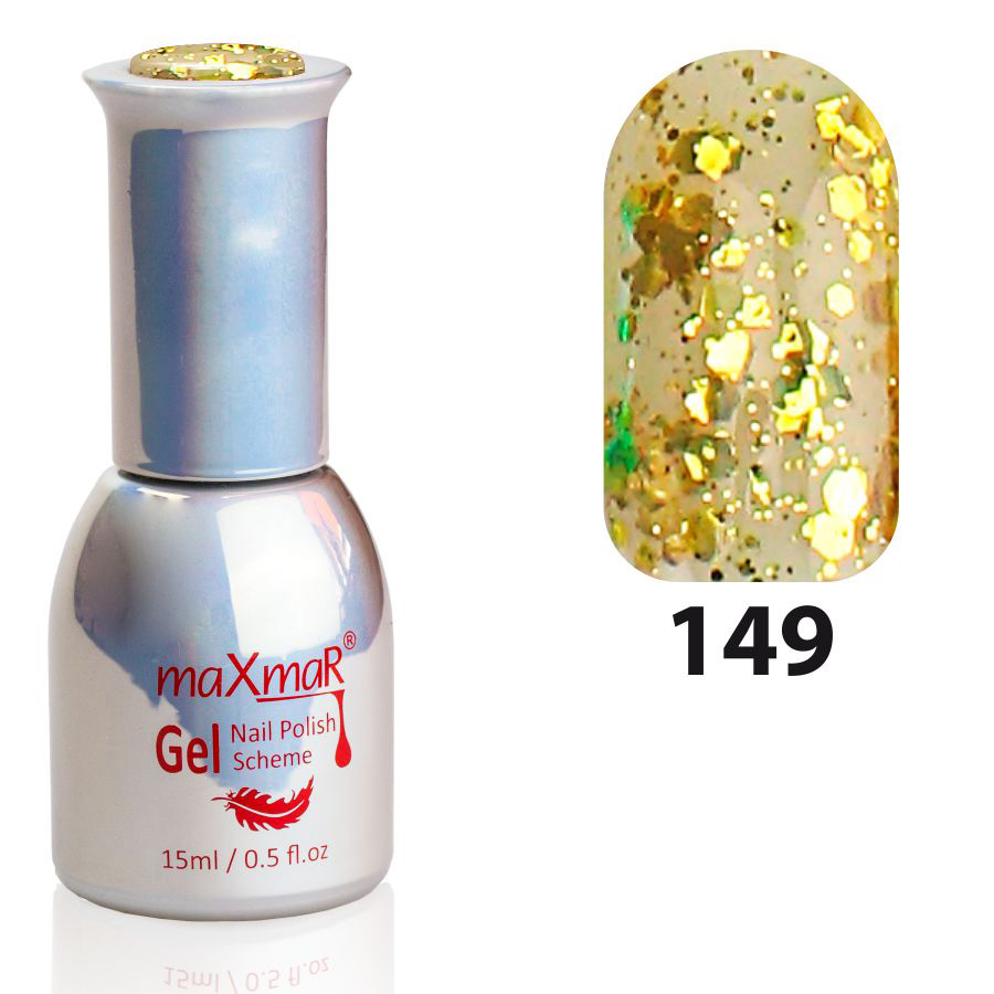 Фото Гель-лак Gel Polish M-15 № 149 Золотий з великими блискітками