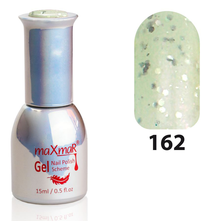 Фото Гель-лак Gel Polish M-15 № 162 Прозорий з блискітками