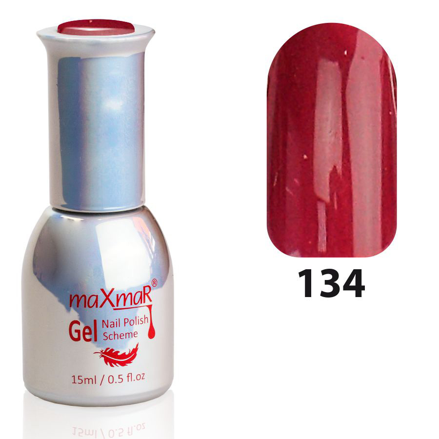 Фото Гель-лак Gel Polish M-15 № 134 Темно-каштановий