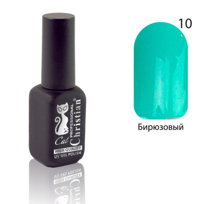 Фото Гель-лак CGP-10HQ №10 15ml Бирюзовый Christian