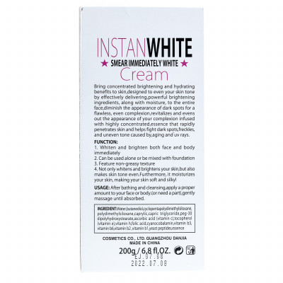 Фото Крем для лица и тела отбеливающий Instan White 200 g CMD-092 