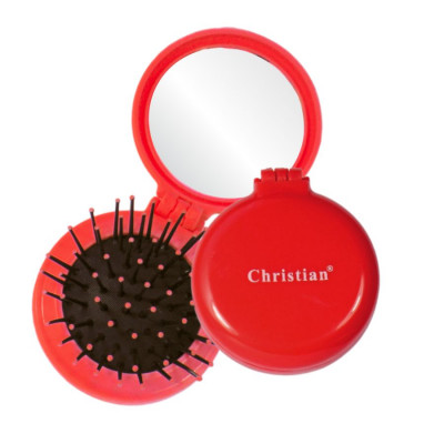 Фото Расческа складная с зеркальцем Christian CR-4000 Red Christian
